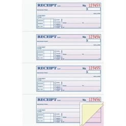 Menu Carnet De Reçus Monétaire Avec Bande Autocollante
