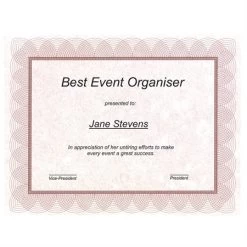 Menu Certificats De Style Régence