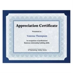 Menu Cartes De Présentation Pour Certificat St.James™