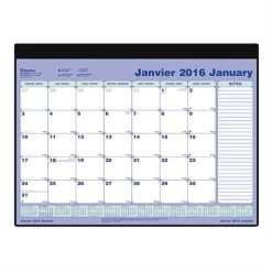 Menu Support Pour Calendrier Sous-main Mensuel