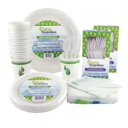 Menu Ensemble De Vaisselle Compostable Eco Guardian 3 Menu Ensemble De Vaisselle Compostable Eco Guardian