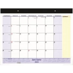 Menu Calendrier Mensuel Mural / Bureau QuickNotes® (2024)