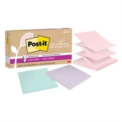 Menu Feuillets Recyclés Post-it® Super Sticky - La Vie En Pastel -Menu Boutique 833048 B