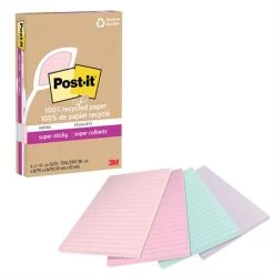 Menu Feuillets Recyclés Post-it® Super Sticky - La Vie En Pastel -Menu Boutique 833049 B