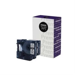 Menu Dymo 1926208 Alternative Ruban D1 Noir / Blanc 12 Mm